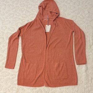 Barefoot Dreams Hooded Cardigan Coral Size XS
